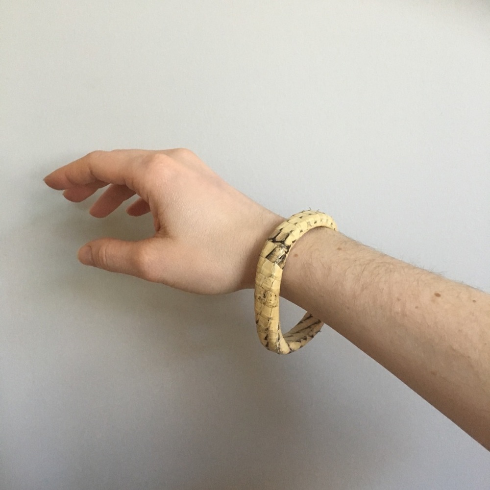 Vintage Snakeskin Bangle Bracelet